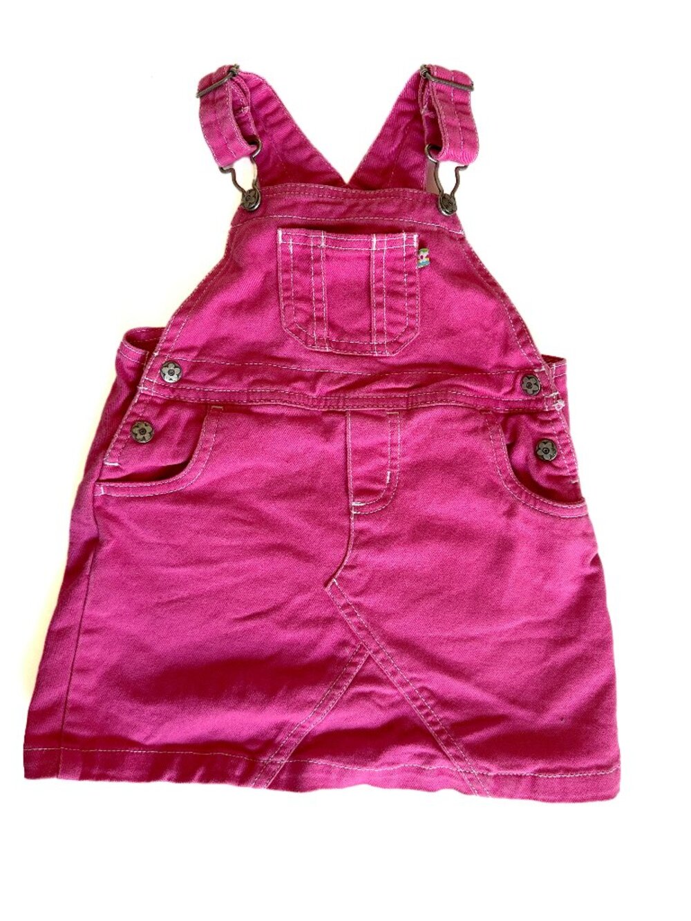 Carter's Vestbak Overall Jumper Dress Size 24 M Deep Pink